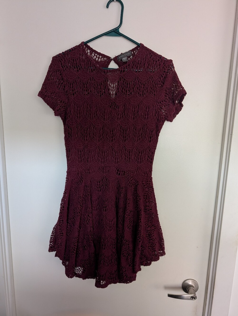 Kendall & Kylie (pacsun) Burgundy Lace Dress